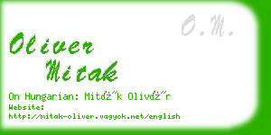 oliver mitak business card